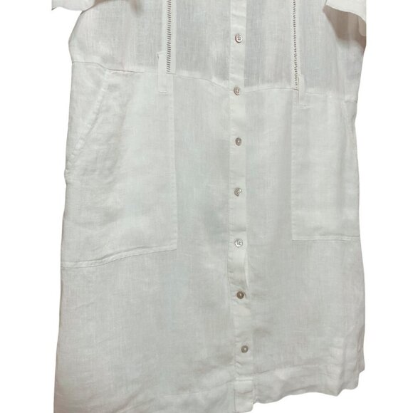 Faherty 100% Linen Shirt Dress size large - Picture 5 of 8